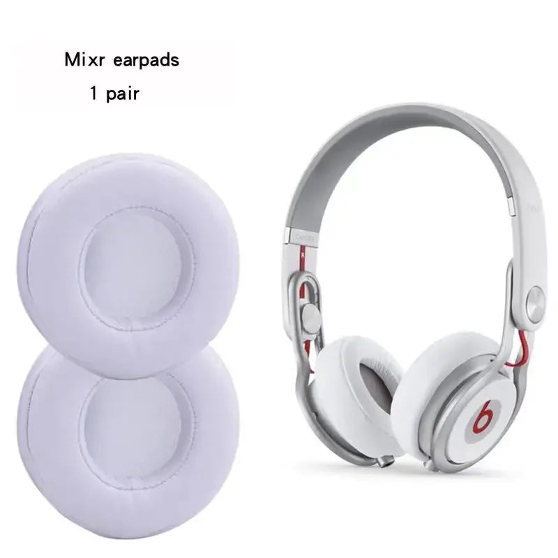 2pcs Earpad For Beats MIXR Headphones Replacement Ear Pad Cushion Cups Ear Cover Headset Accessories Repair Part Vue China Mainland WHITE