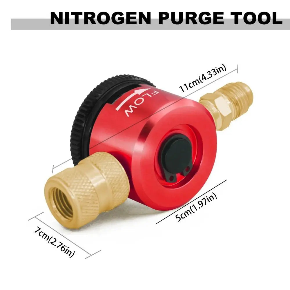 1/4 Inch Connector Nitrogen Purge Regulator Flow Regulator Brazing Tool HVAC Nitrogen Purge Kit Purge Tool Vue