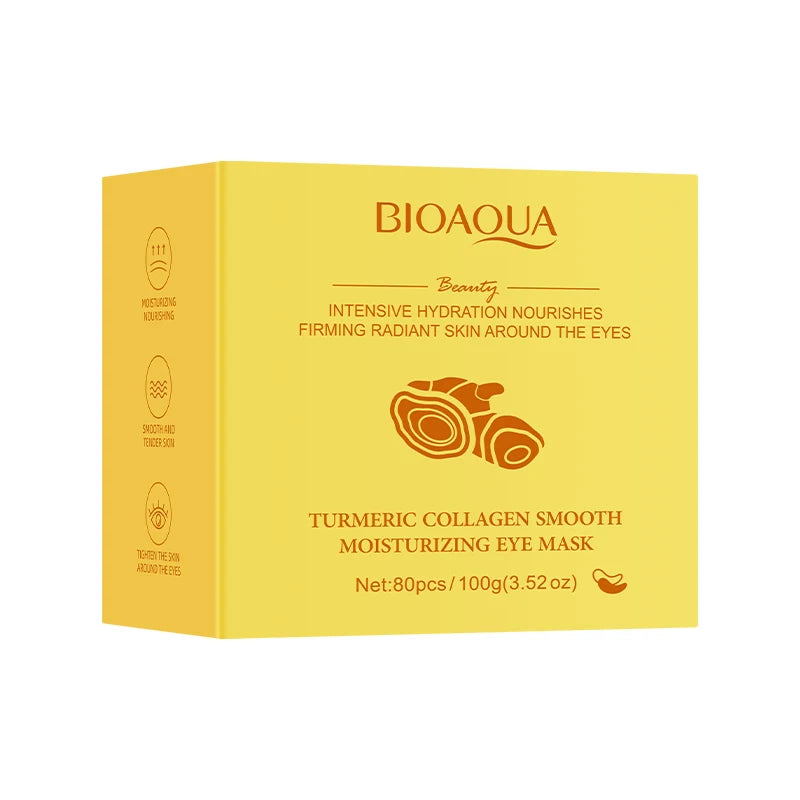 Turmeric Collagen Eye Mask. Contains Curcumin, Which Moisturizes the Skin Around the Eyes. Makes Skin Smooth and Shiny. Vue
