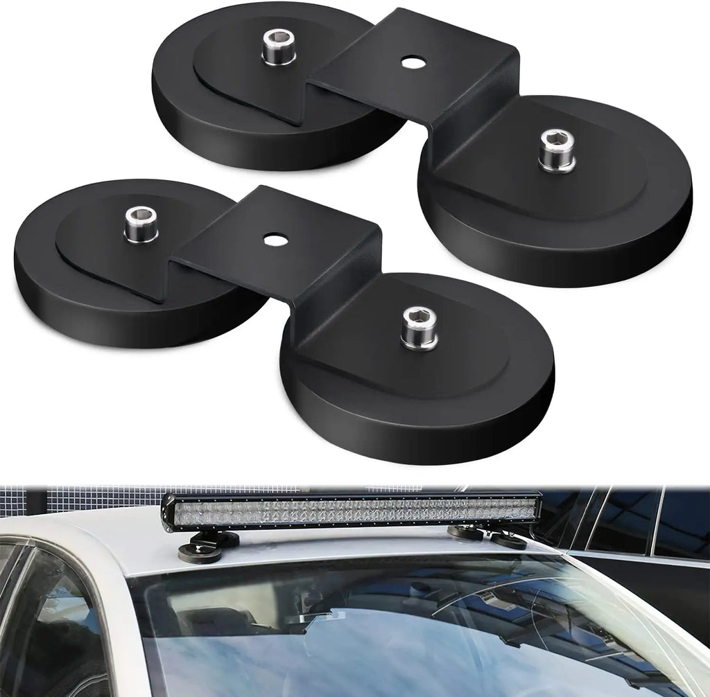 Nilight 2PCS Magnetic Base Light Bar Mount Strong Holder with Rubber Boot for LED Pod Work Lights Off Road Truck SUV Vue black United States