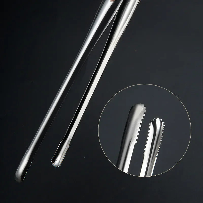 Grill Tongs Food Stainless Steel Clip BBQ Steak Clip Bread Tong Cooking Utensils Party Non-Slip Kitchen Gadgets Accessories Vue