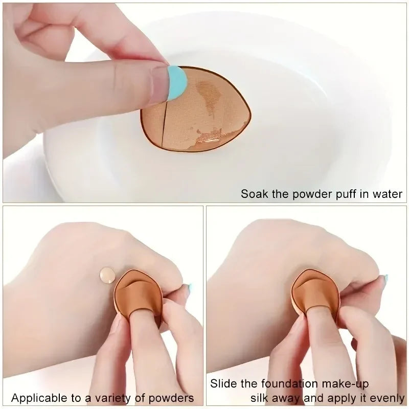 5/10Pcs Mini Finger Puff Foundation Small Air Cushion Powder Sponge Face Concealer BB Cream Cosmetic Applicator Makeup Tools Vue