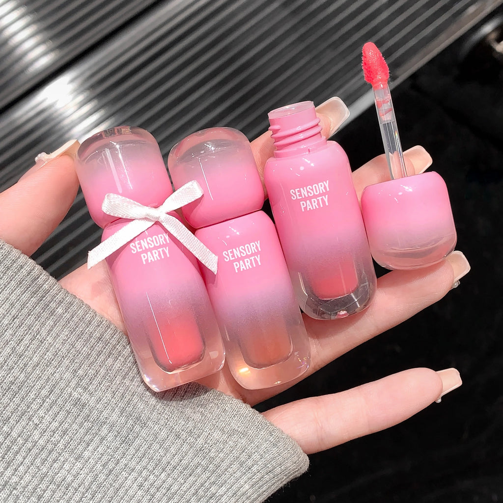 6 Colors Water Gloss Mirror Silky Smooth Lip Gloss Not Easy To Fade and Does Not Stick To The Cup Moisturize Waterproof Lipstick Vue
