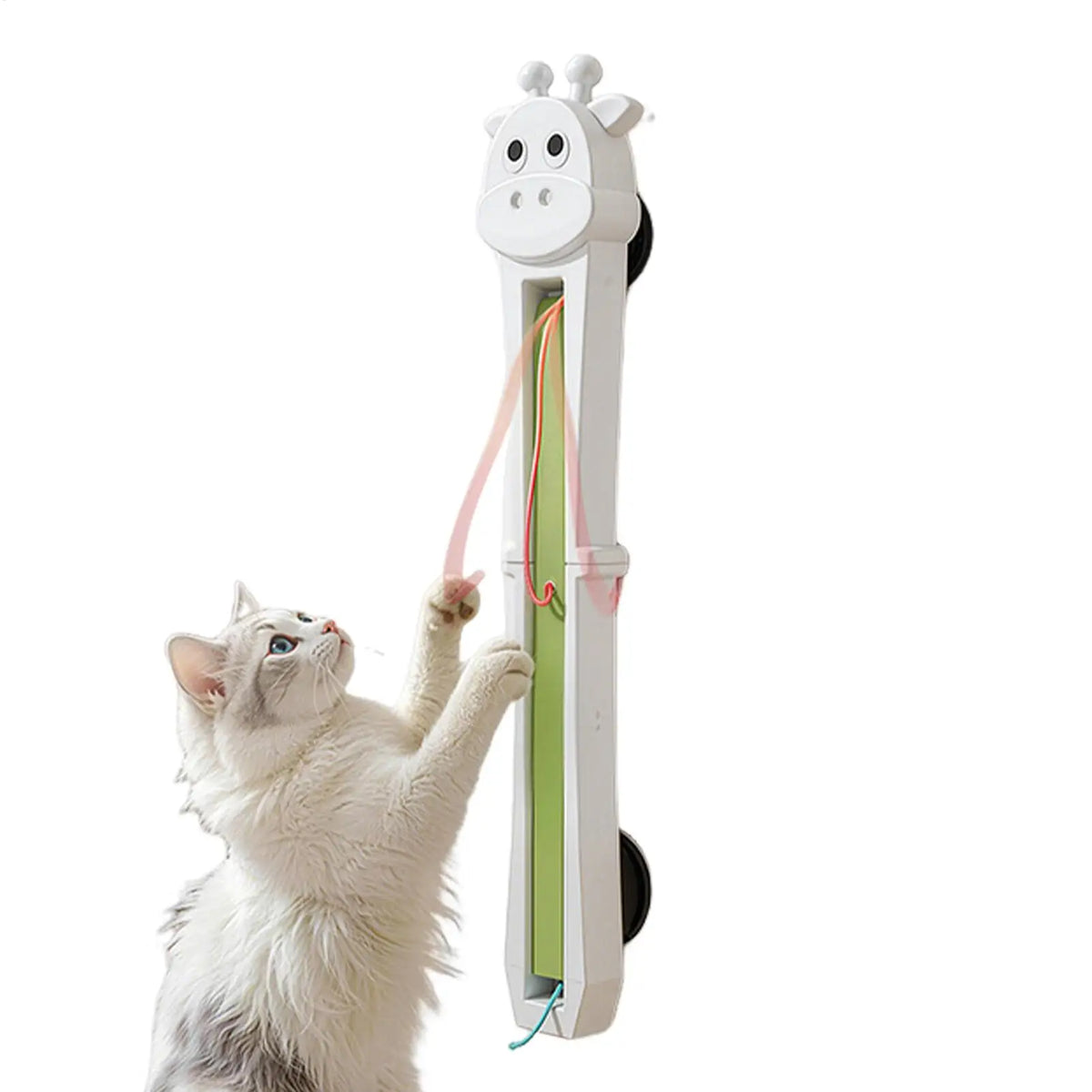 USB Rechargeable Electric Cat Teaser, Wall-Mounted Interactive Moving Toy with Rope, Stimulating Cat Toy for Indoor Outdoor Home Vue
