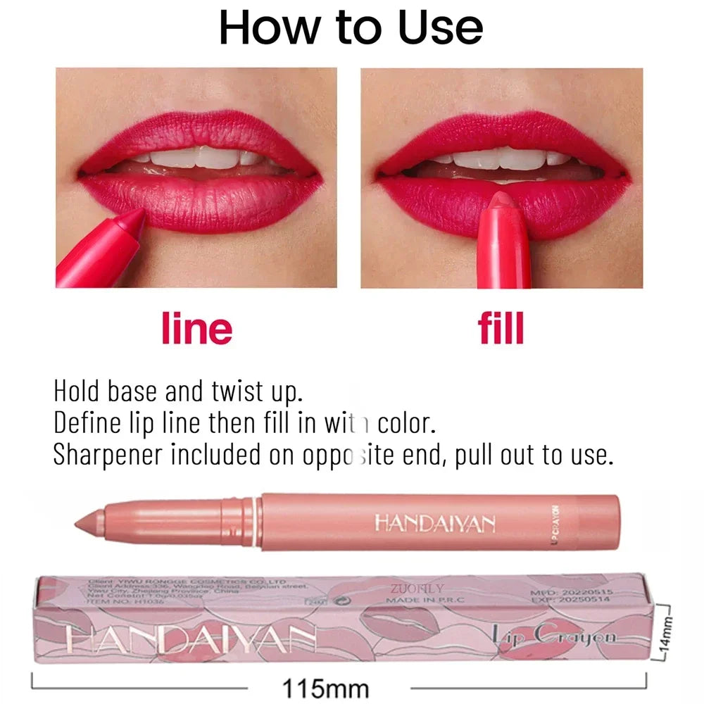 12 Colors Velvet Matte Lipsticks Waterproof Long Lasting Nude 2 IN 1 Stick on-Stick Cup Lips Makeup Tint Pen Daily Makeup Tools Vue