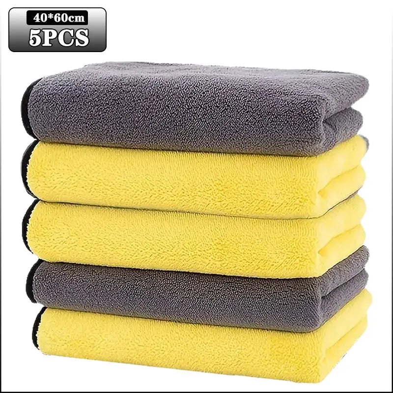 1-30PCS Super Soft Double Sided Coral Fleece Towel Reusable for Car Home Kitchen Cleaning Hand Wash Essential Item Vue 40x60-5PCS Superfine Fiber