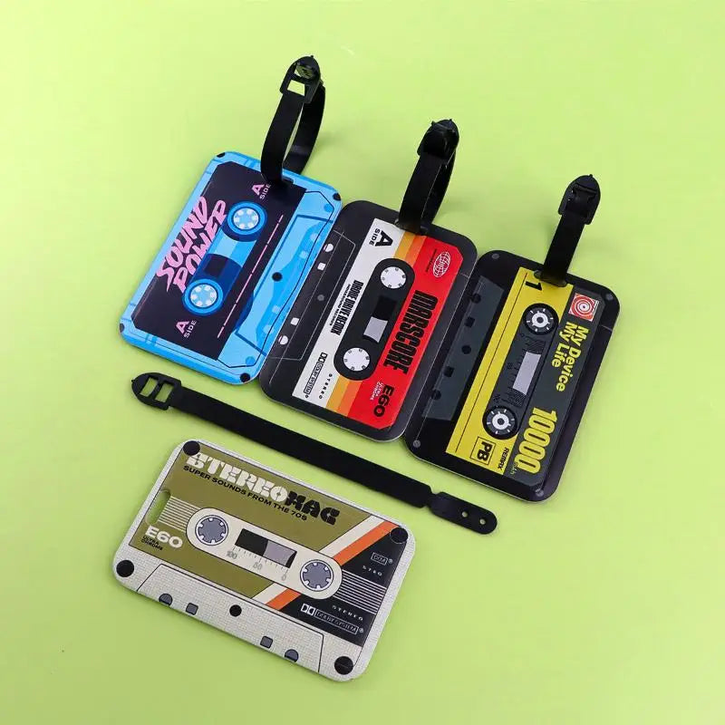 Plastic Luggage Tag Vintage Tape Style Anti Lost ID Holder For Suitcase Secure Travel Bag Accessories Vue