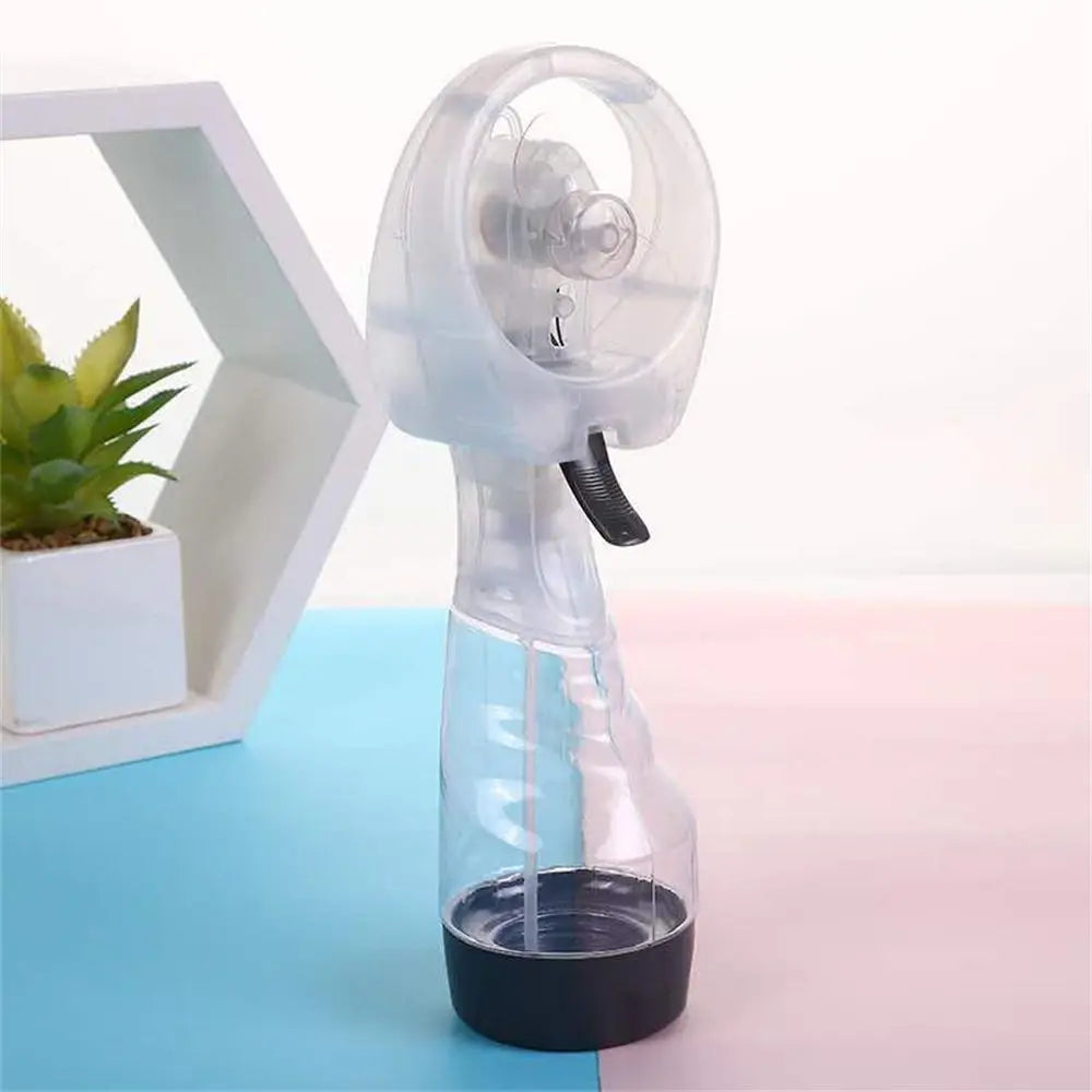 Handheld Desk Air Misting Mini Water Spray Hand Held Fan Battery Power