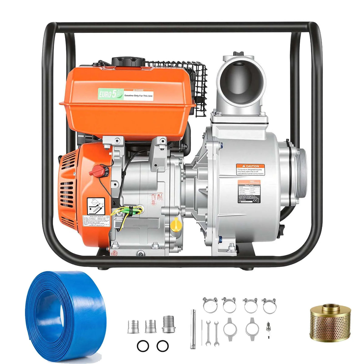 Gas Powered Water Pump 4-Inch 422 GPM 8.3HP Cast Iron Gas Water Pump Vue