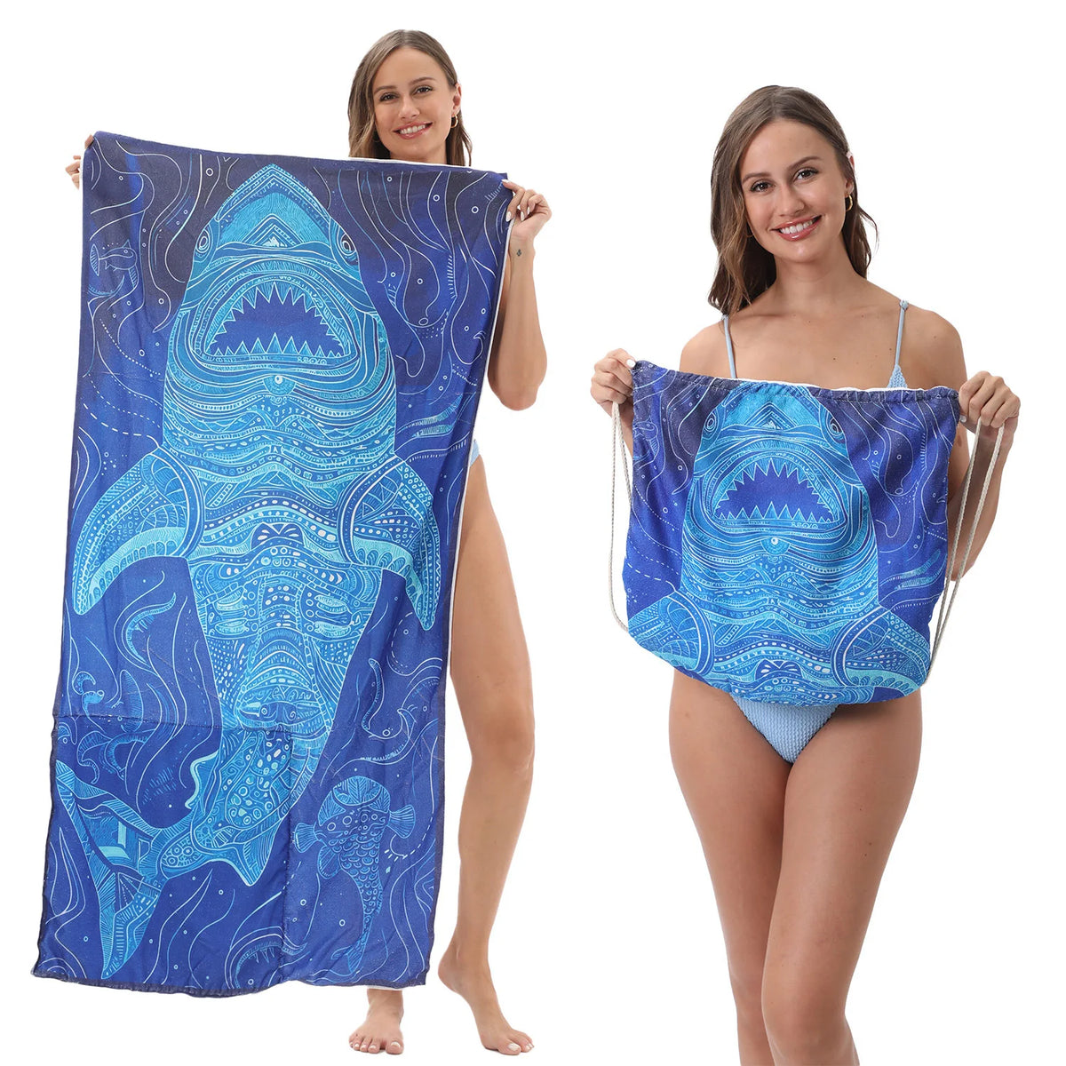 Foldable Beach Towel Printed Bath Towel Integrated Beach Towel Integrated Package Can Store Storage Vue YTB-001-19 80 160