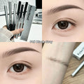 Double Ended Eyebrow Pencil Tea Brown Rotatable Eye Brow Pen Sweatproof Waterproof Smooth Lasting Beauty With Brush Makeup Tool Vue 01 Black-Gray