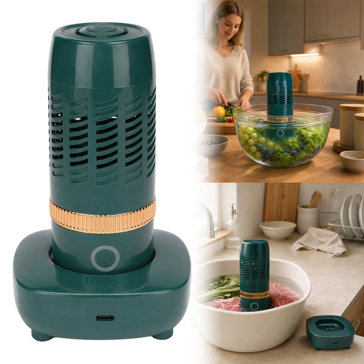 Wireless Rechargeable Fruit & Vegetable Cleaner | USB Washer Food Cleaner Washer Vue