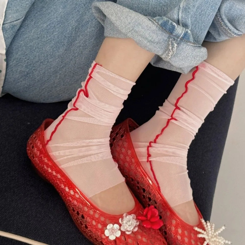 Thin Mesh Ice Silk Leg Warmers Breathable Lyocell Stepping Cover