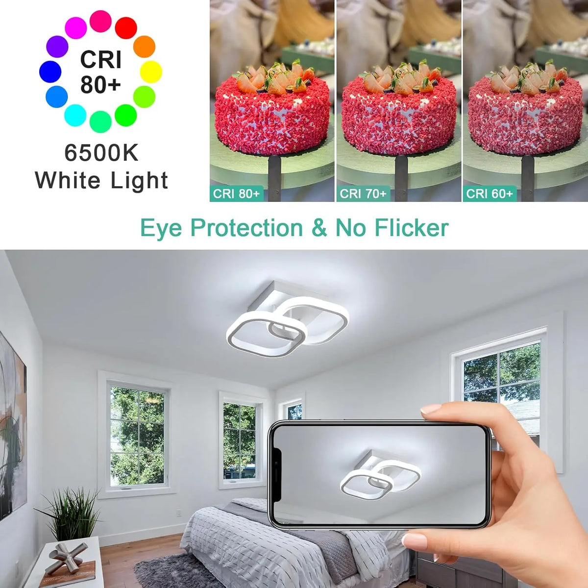 Modern LED Ceiling Lights Square Aisle Lamps Small Corridor Ceiling Fixtures for Hallway Kitchen Bedroom Stair Living Room Study Vue