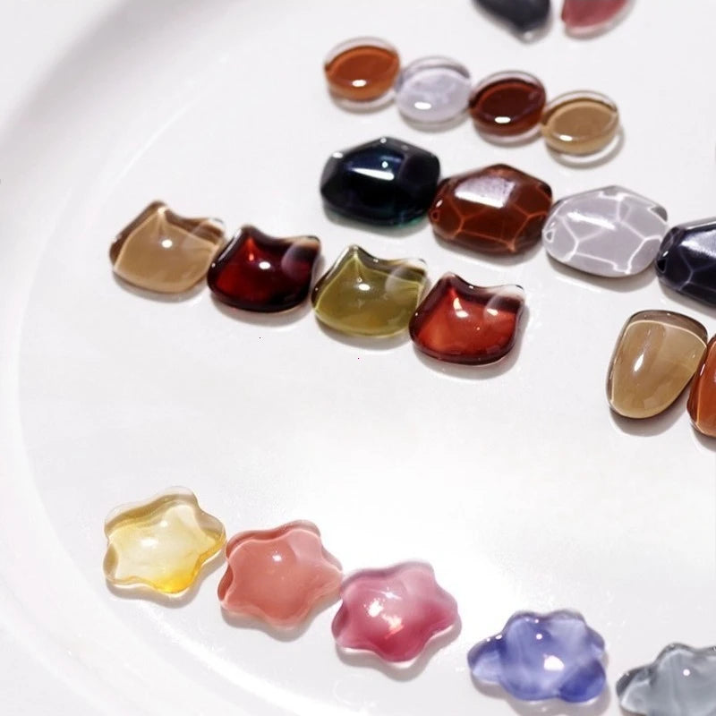 Manicure Round Shape Clear Display Card Glass Color Card Nail Polish Gel Display Tablet Nail Color Showing Nail Art Tool Vue