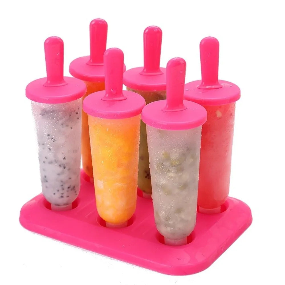 Reusable Ice Cream Molds Food Grade Plastic Easy Fall Off Popsicle