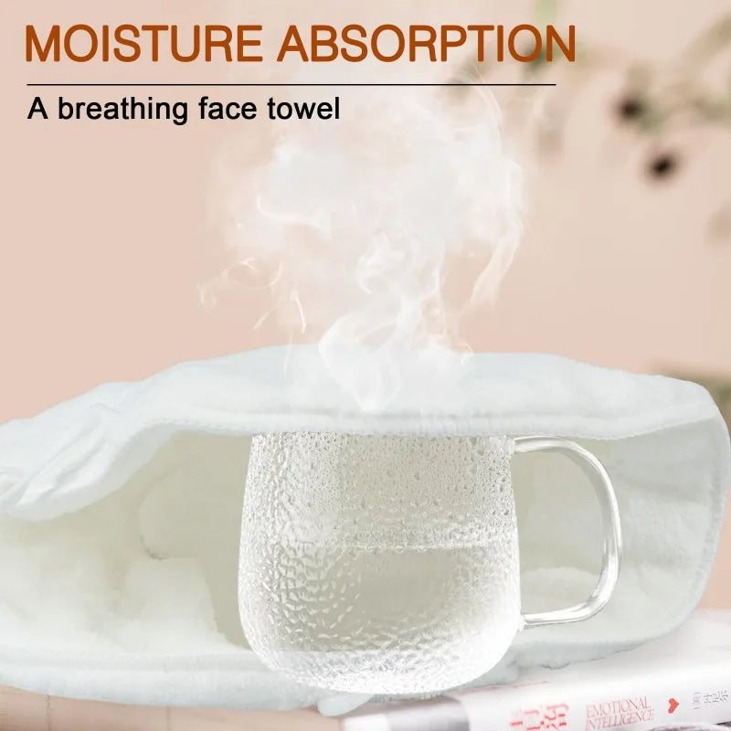 Hot Compress Towel for Face Cleansing Hot and Cold Compress Beauty Care Moisturizing Thickened Steam Face Hydrating Facial Towel Vue