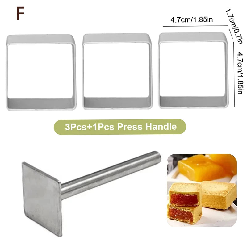 Rectangle Shape Pineapple Cake Pie Biscuit Cutter Mold Stainless Vue F