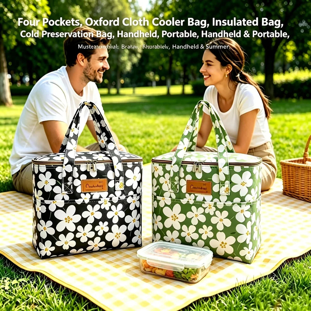 Multifunctional Outdoor Insulated Tote 4 Pockets Large Capacity
