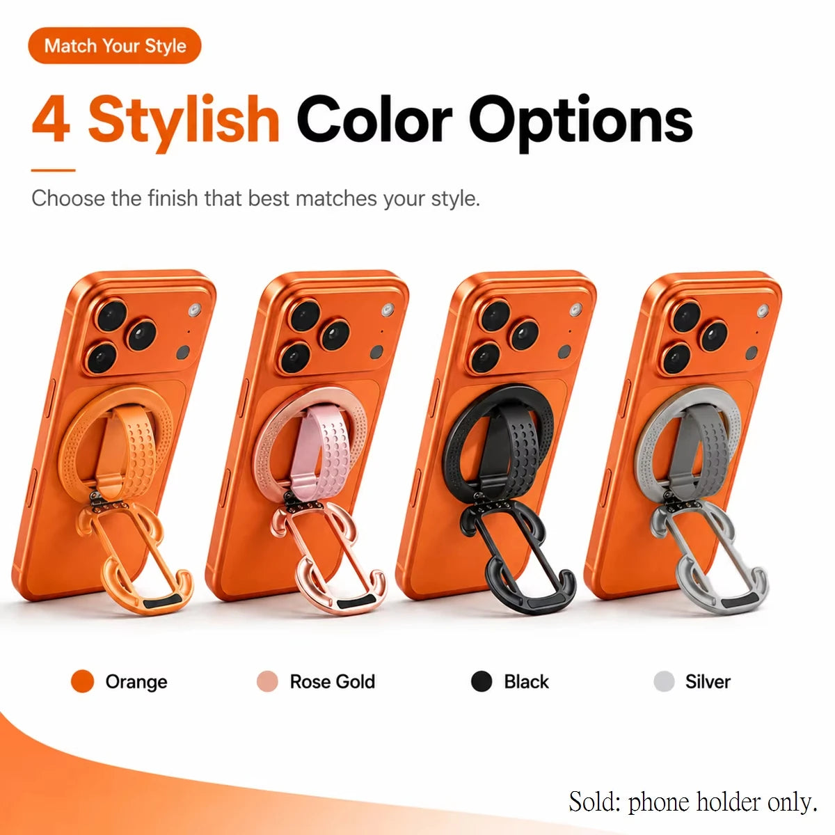 Magnetic Ring iPhone Holder For MagSafe Grip Simplicity Rotation for Phone Foldable Bracket Vue