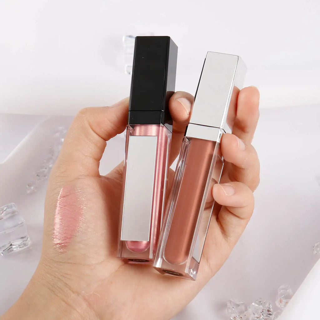 Wholesale Lip Gloss With Led Light And Mirror Private Label Lipstick Liquid Shiny Colors Lipgloss Your Own Brand Makeup Bulk Vue