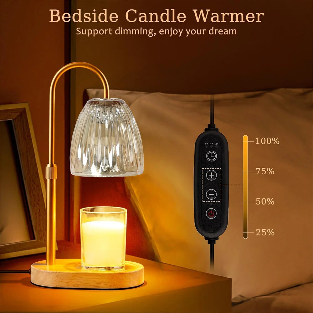 Candle Warmer Lamp with Timer & Dimmer - Gifts for Women Mom Her, Aesthetic Office Home Decor, Adjustable Height Wax Melter Vue
