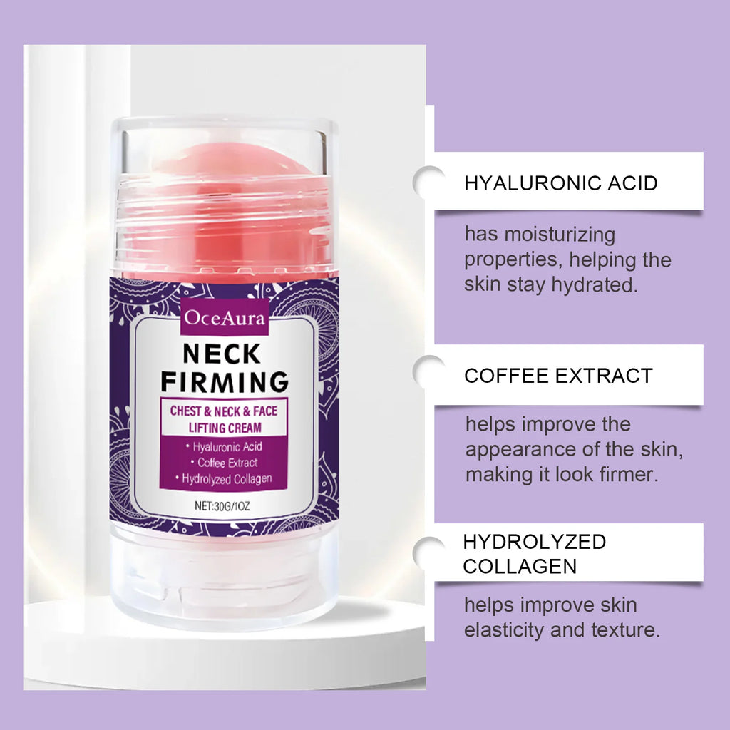 Firming Serum Stick, Moisturizing & Elasticity, Reduce Fine Lines, Lifting & Firming Massage for Neck, Convenient Essence Vue