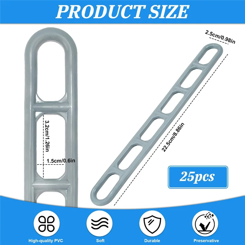 ABKW-Ladder Guy Elements, 25-Pack For Awnings, Rubber Camping Tensioners, Tent Accessories Vue