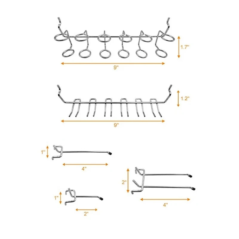 80-Piece Pegboard Hook Set – Garage & Workshop Organizer Pegboard Hook Set Vue
