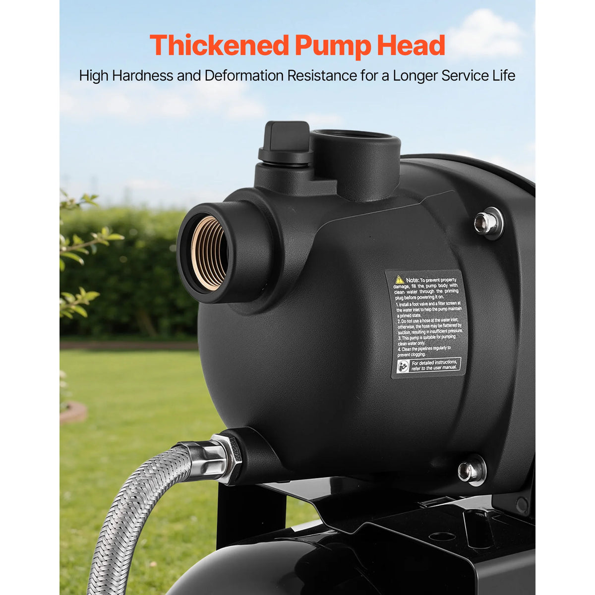 1.1 HP Shallow Well Pump with 5-Gal Pressure Tank – 1320 GPH Shallow Well Pump Vue