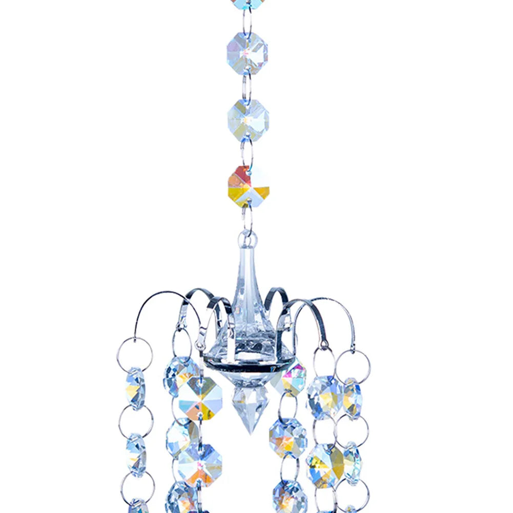 Faceted K9 Crystal Prism Suncatcher Pendant – Rainbow Window Decor Crystal Suncatcher Vue
