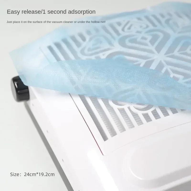 100Pcs Disposable Nail Art Vacuum Dust Collector Non-Woven Filter Paper Manicure Machine Dust Filter Paper Cleaning Tools Vue