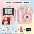 Instant Print Camera Kids Color Picture Digital Children Camera Photo 1080P Video Recorder Educational Boys and Girls Gifts Vue cartoon add more