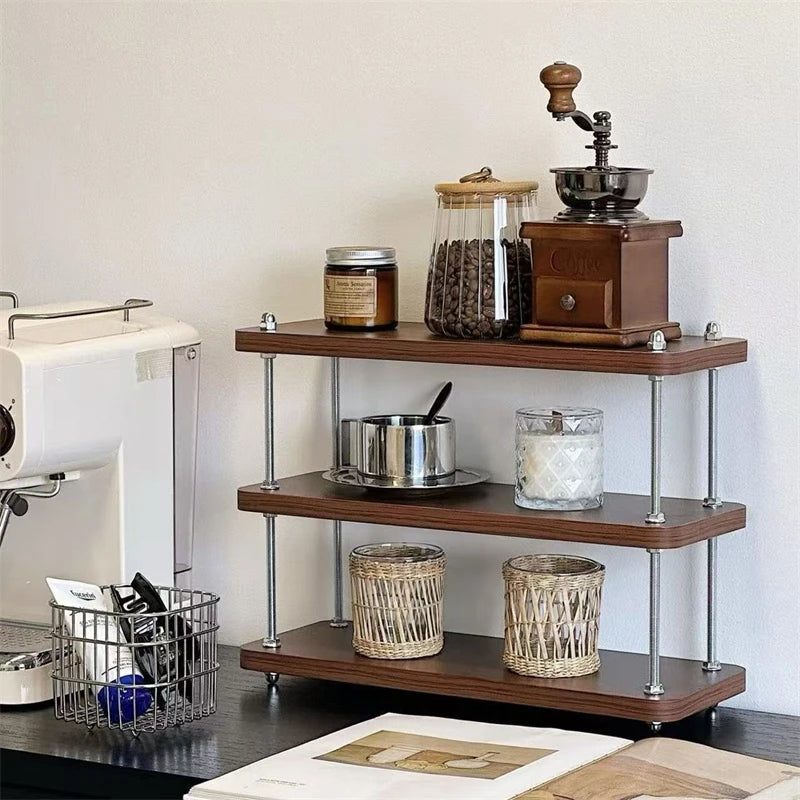 Vintage Desktop Storage Shelf Narrow Gap Organizer Multiuse Cup Perfume Holder For Living Room Office Tabletop Gift For Women Vue