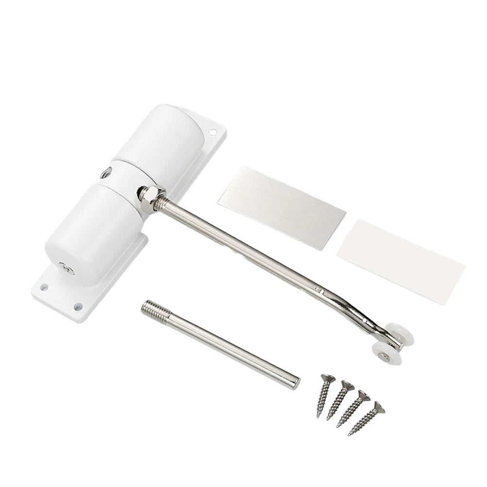 Automatic Aluminum Alloy Spring Door Closer – Self-Closing Spring Door Closer Vue White China Mainland