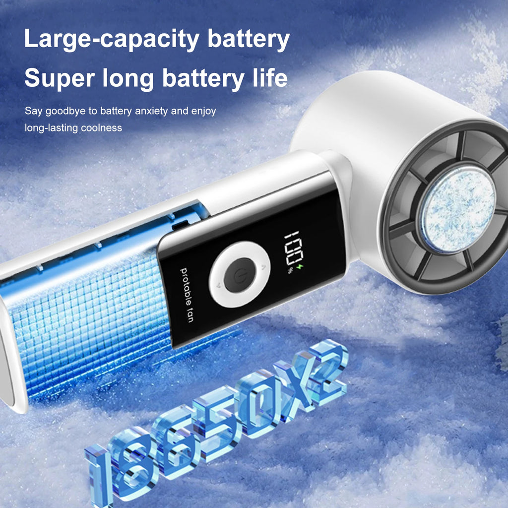 Foldable Handheld Fan USB-C Rechargeable 199-Speed Portable Handheld Portable Fan Vue