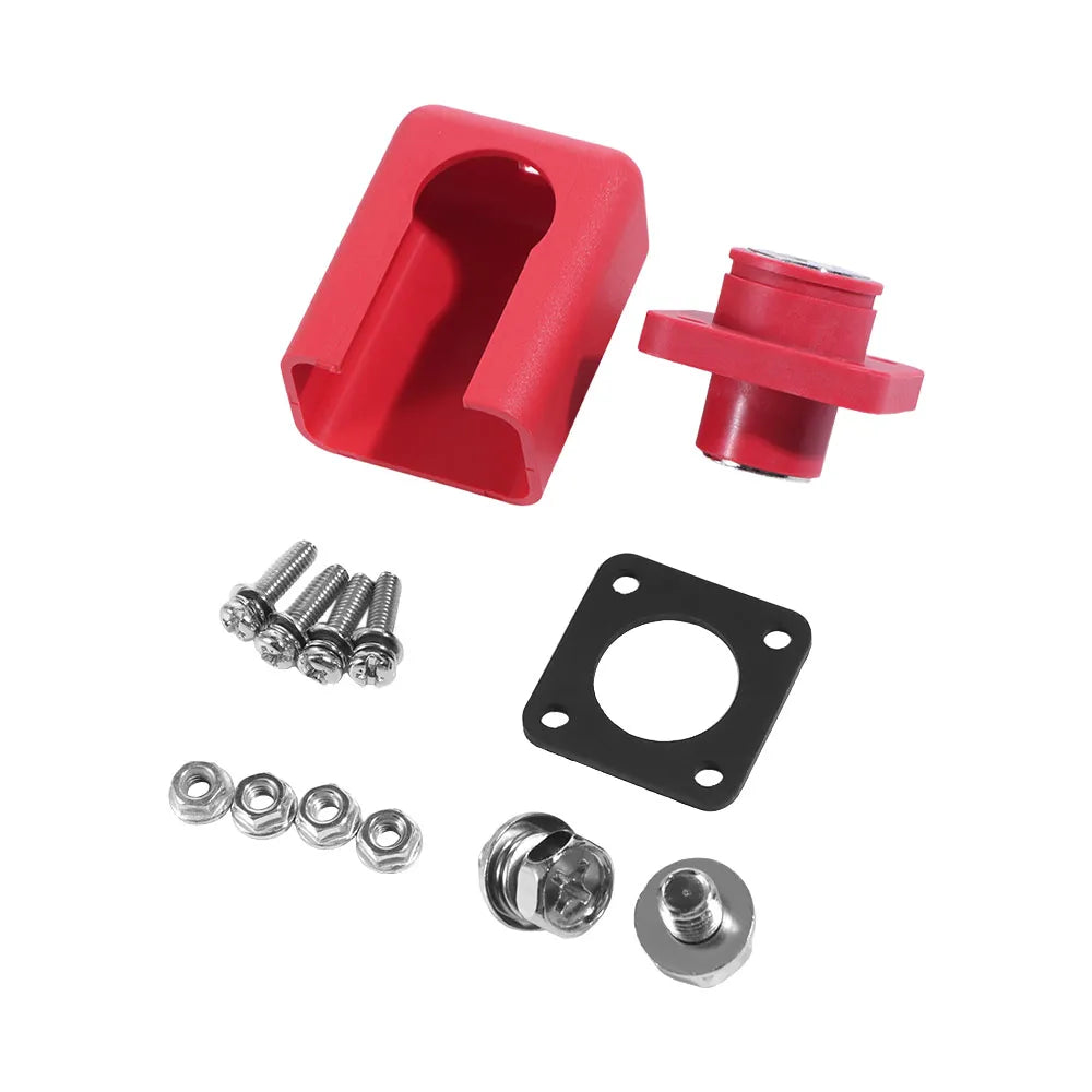 2Pcs 200A Lithium Battery Terminal Block Energy Inverter All-Copper Battery Power Terminal Safe Universal Vue