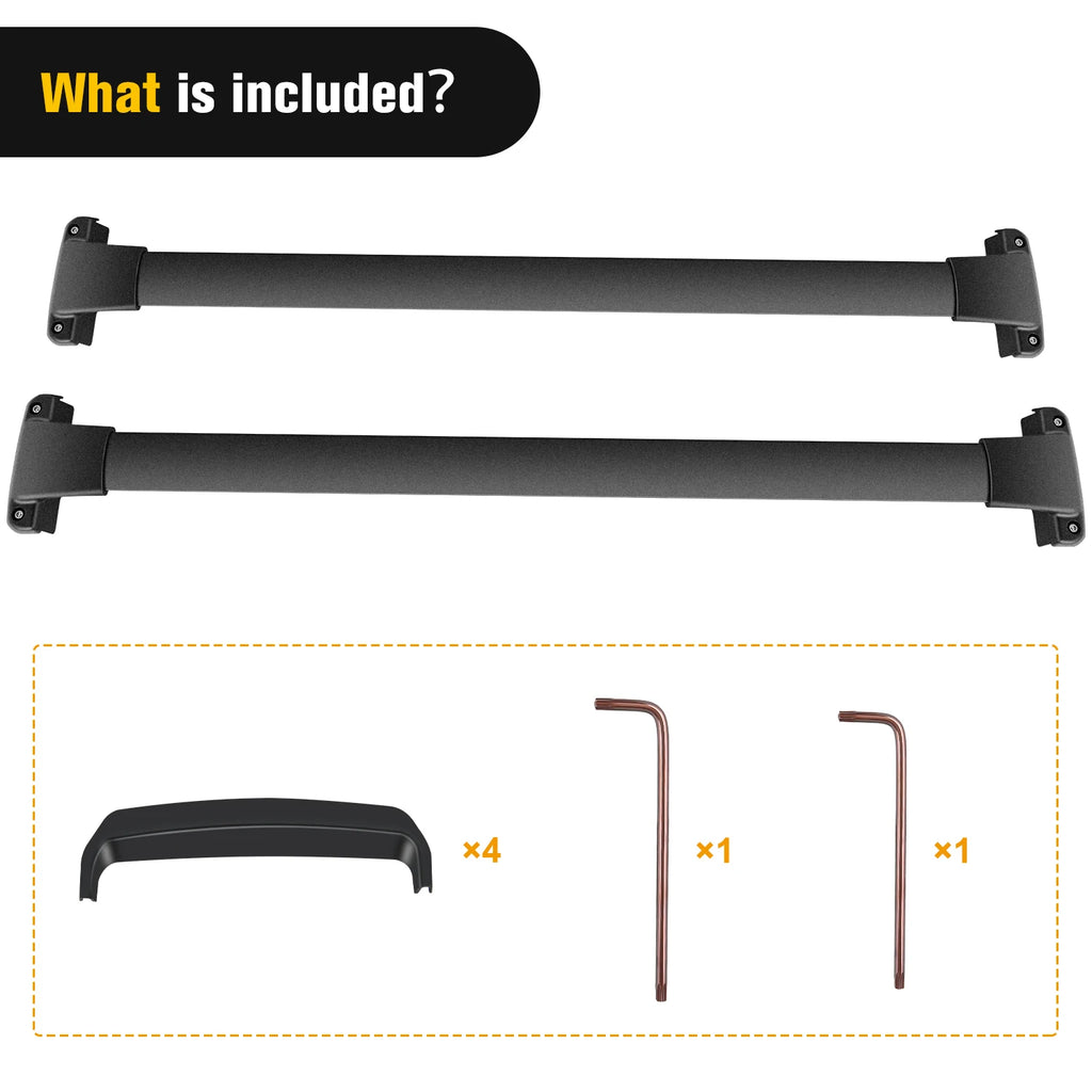Nilight Roof Rack Cross Bars Fit for Subaru Crosstrek 2018-2023 & Impreza 2017 18 19 20 21 22 2023 Aluminum Rails Crossbars with Rubber Pad for Rooftop Cargo Carrier Kayak (Only Fit Raised Side Rails) Vue