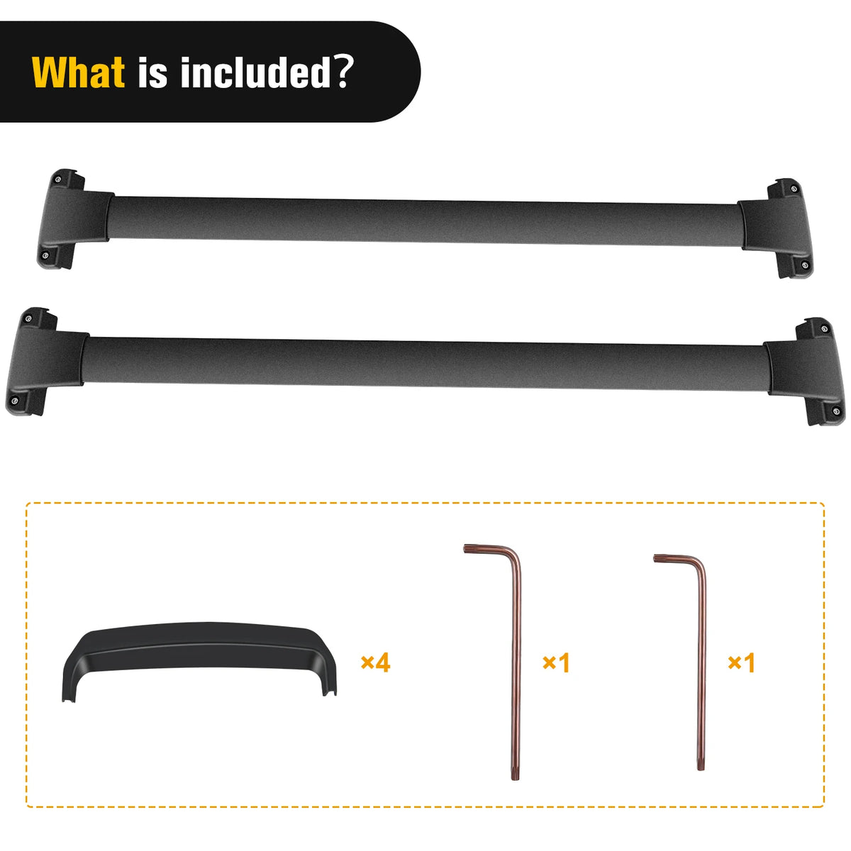 Nilight Roof Rack Cross Bars Fit for Subaru Crosstrek 2018-2023 & Impreza 2017 18 19 20 21 22 2023 Aluminum Rails Crossbars with Rubber Pad for Rooftop Cargo Carrier Kayak (Only Fit Raised Side Rails) Vue