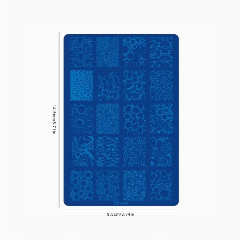 Reusable Precise Etched Nail Art Stencil Bow Flower Lace Plaid Transfer Template DIY Manicure Decor Tool Vue