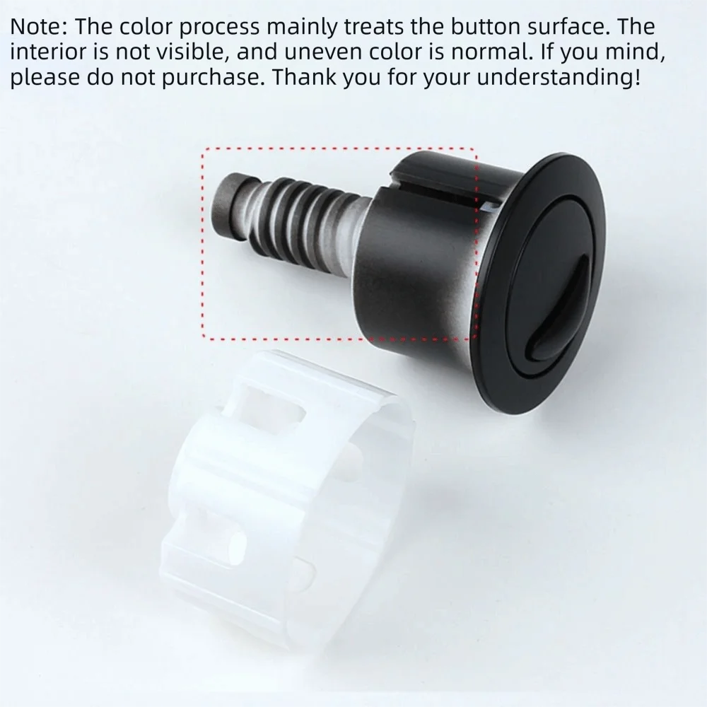 Round/Elliptical Head Toilet Push Button Universal Water Saving Toilet Flush Button Easy To Install Double Drain Vue