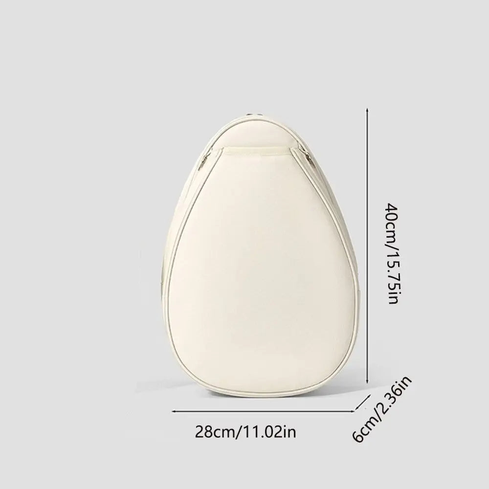 Large Capacity Tennis Backpack Waterproof Zipper Closure Pickleball Backpack Lightweight Solid Color Racquet Bag Vue