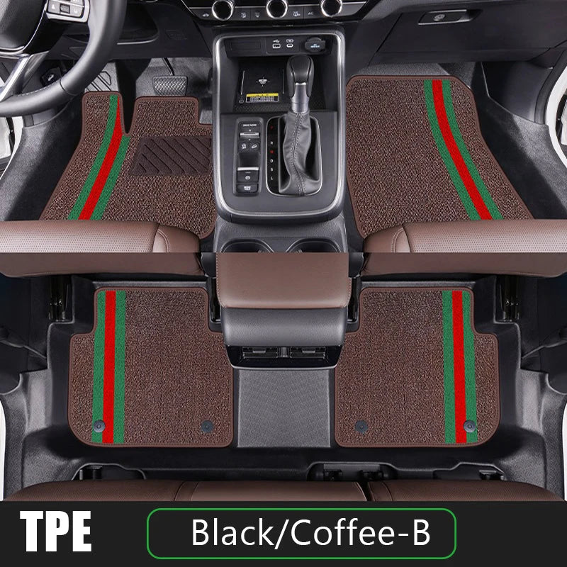 Custom TPE Non-slip Car Floor Mat For Honda Vezel XRV 2015-2024 ,HRV ZRV 2022-2023 Wear-resistant Carpet Floor Car interior Vue black coffee -B ZRV 2022-2023