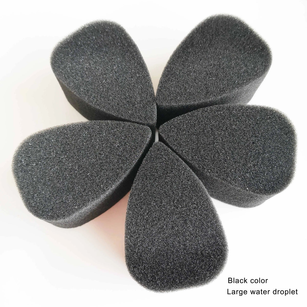 5pcs Soft and Skin Friendly Yellow Black Pink Water Droplets Semi-circular body Art painting sponge Vue BL-5 water droplets China Mainland