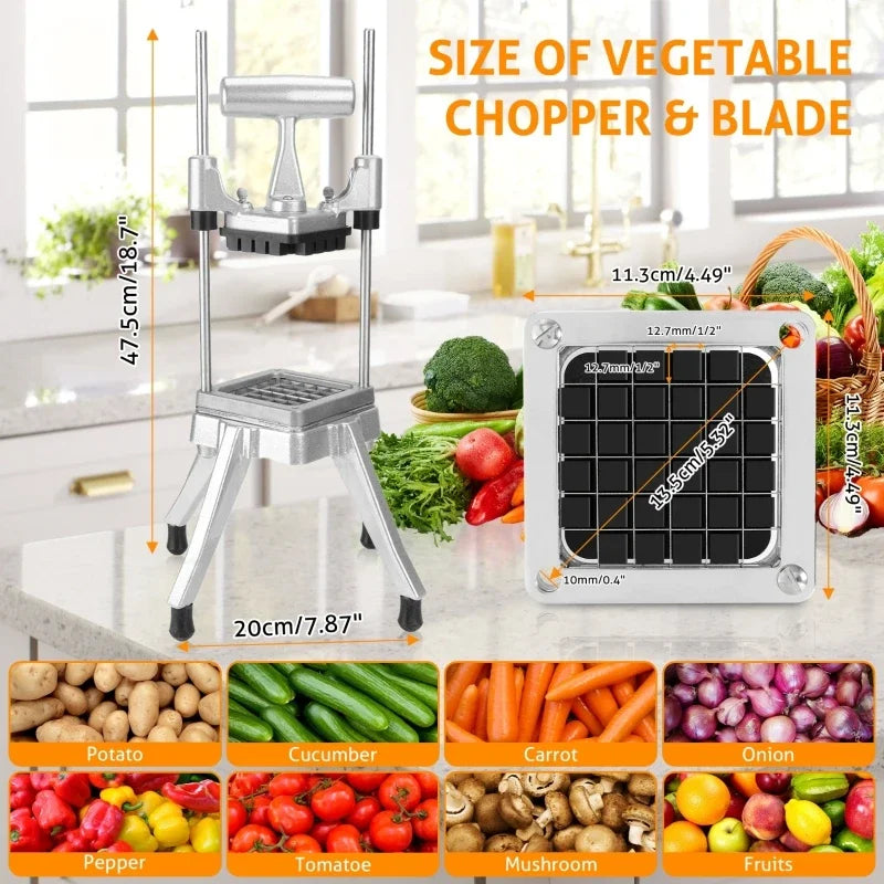Commercial Vegetable Fruit Chopper Food Dicer – 3 Blade Sizes Food Dicer Chopper Vue