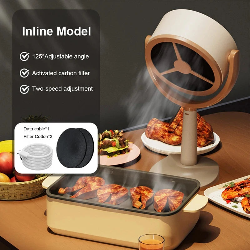 Portable Desktop Range Hood USB BBQ Smoke Extractor + 10 Filters Portable Range Hood Vue