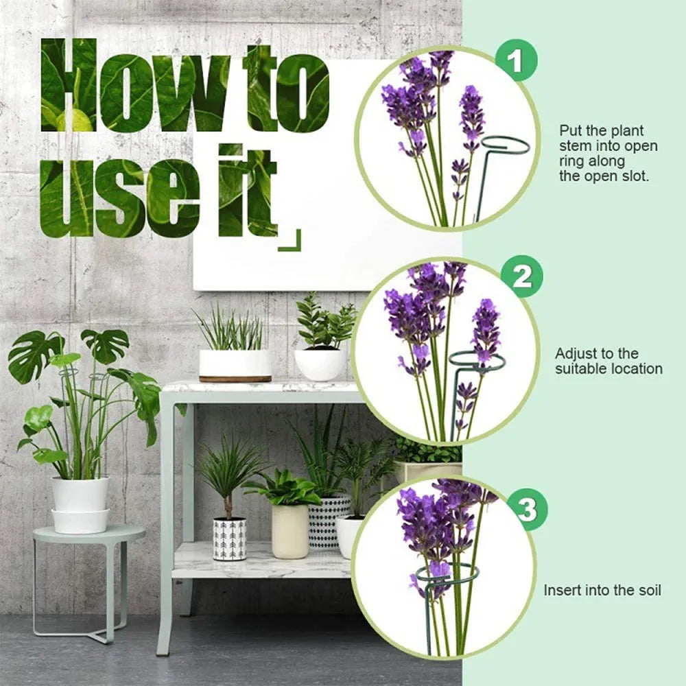 10pcs Climbing Potted Plant Support Sticks Indoor Outdoor Trellis Sunflower Vegetables Stem Training Guide Racks Vue