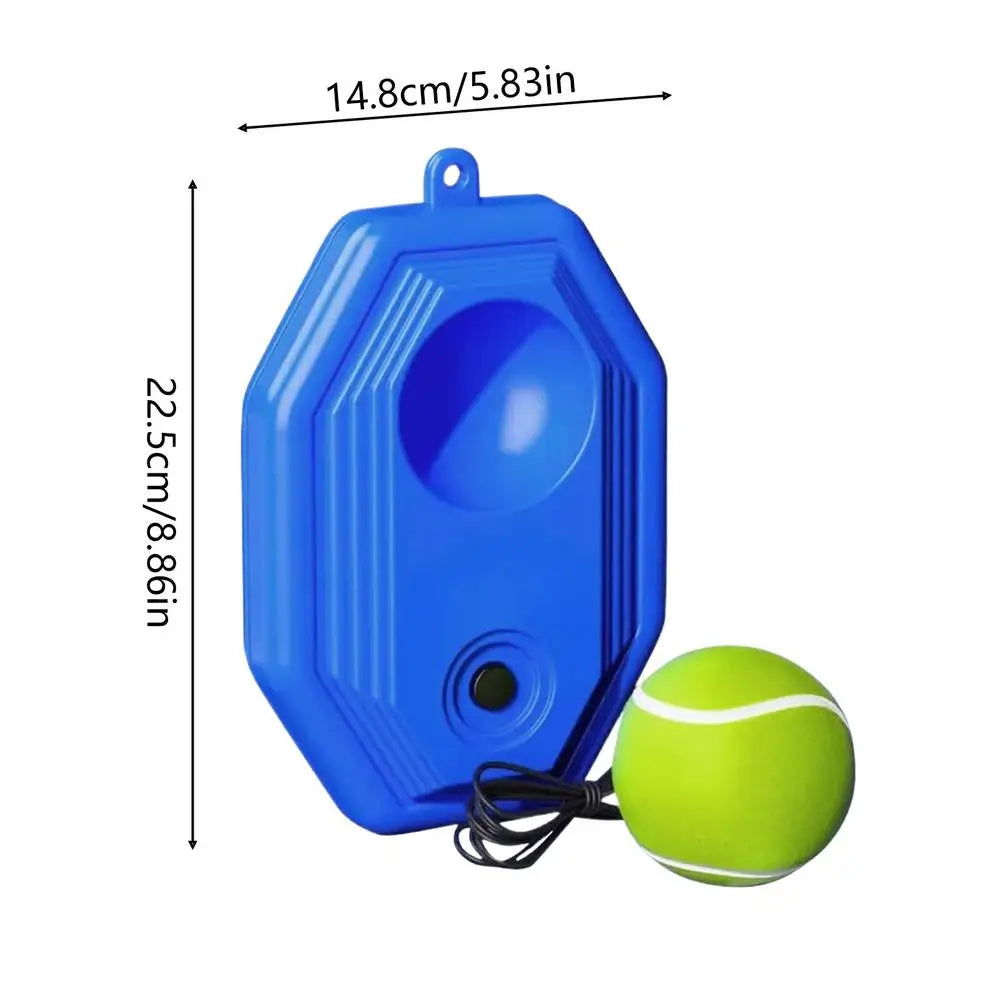 Tennis Practice Rebounder, Reaction Training Game, with String Tennis Return Ball Trainer for Party, School, Backyard, Beach Vue Blue