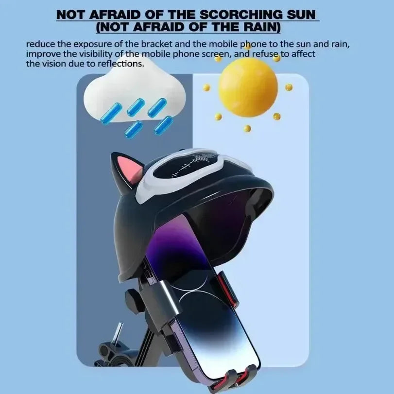 New Phone Stand Bicycle Motorcycle Phone Holder 360°Rotation Navigation Stand Sunscreen Rainproof Holders Vue