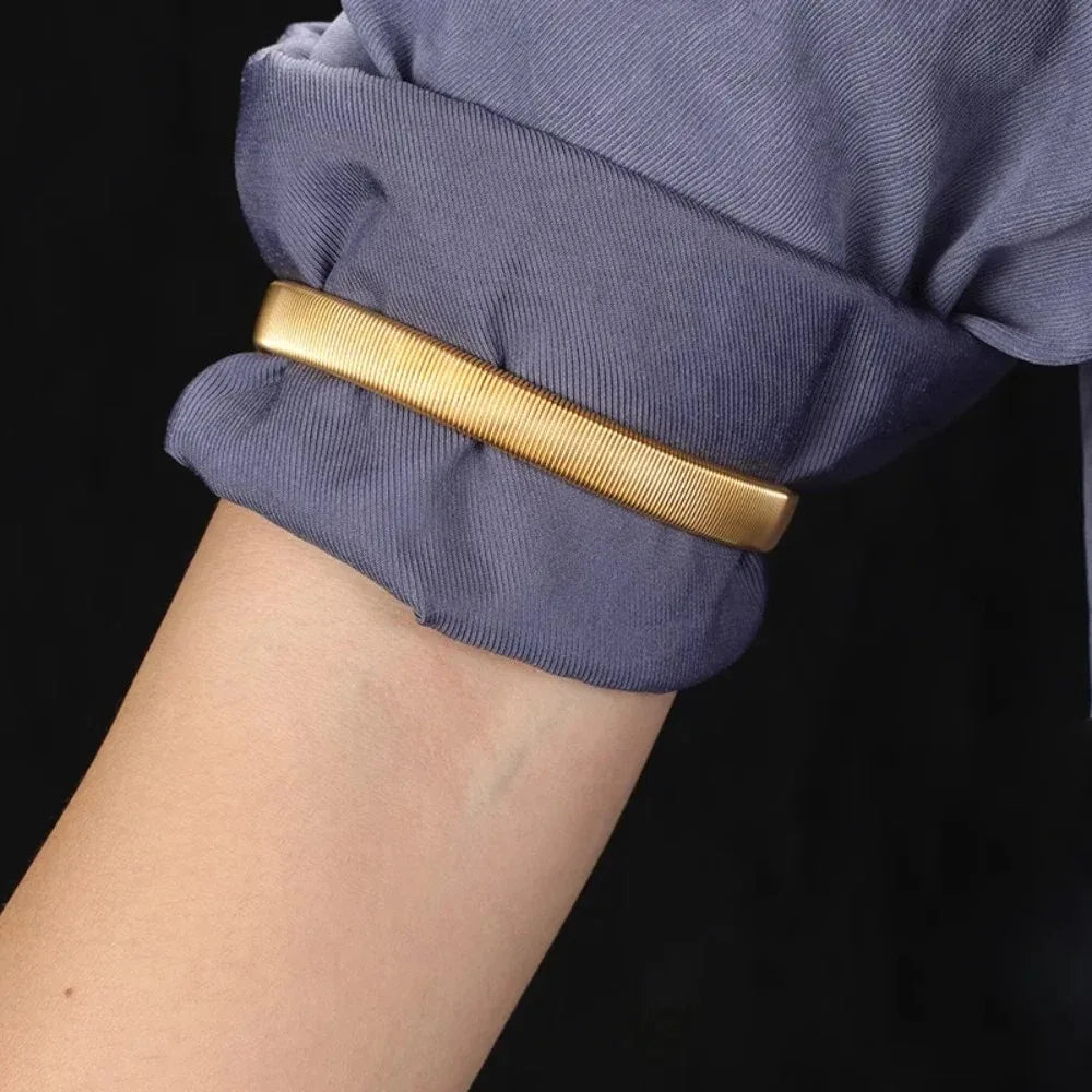 Classic style 2pcs/pair Anti-Slip Elastic Shirt Sleeve Holders Metal Armbands Band Stretch Garters for Women Men practical Vue